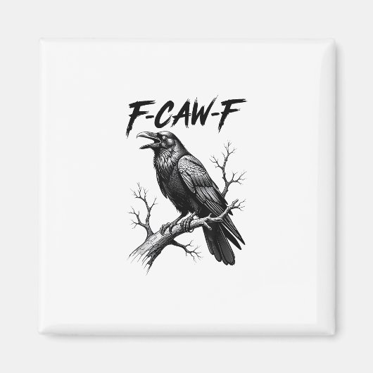 F Caw F Crow Lover Raven Meme Classic Style Magneet (Voorkant)
