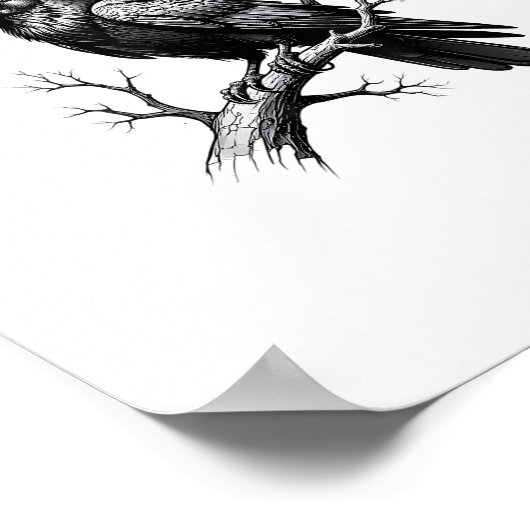 F Caw F Crow Lover Raven Meme Classic Style Poster (Hoek)