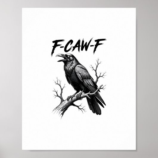 F Caw F Crow Lover Raven Meme Classic Style Poster (Voorkant)