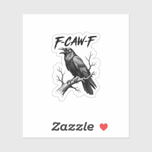 F Caw F Crow Lover Raven Meme Classic Style Sticker (Vel)