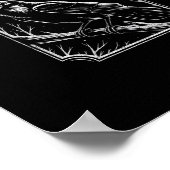 F-Caw-F Crow Minimal – Retro Gothic Bird Funny Rav Poster (Hoek)