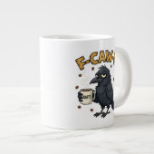 F-CAW-F Crow Mug | Funny F Caw F Coffee Mug  Grote Koffiekop (Voorkant rechts)