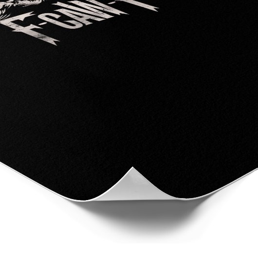 F-Caw-F Crow Pun Funny Bird Cawing Grunge Back Tri Poster (Hoek)