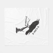 F-Caw-F Crow Pun Funny Bird Cawing Grunge Creative Fleece Deken (Voorkant (Horizontaal))