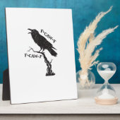 F-Caw-F Crow Pun Funny Bird Cawing Grunge Creative Fotoplaat (Zijkant)