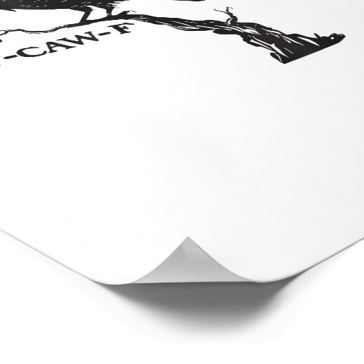 F-Caw-F Crow Pun Funny Bird Cawing Grunge Creative Poster (Hoek)