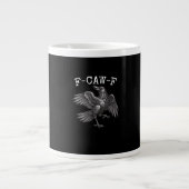 F-Caw-F Crow Pun Funny Bird Cawing Grunge Grote Koffiekop (Voorkant)