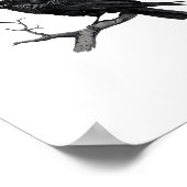 F-Caw-F Crow Pun Funny Bird Cawing Grunge Hallowee Poster (Hoek)