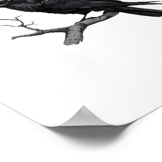 F-Caw-F Crow Pun Funny Bird Cawing Grunge Hallowee Poster (Hoek)