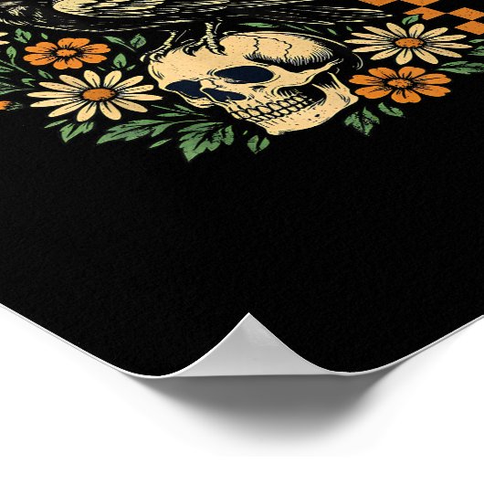 F-Caw-F Crow Pun Funny Bird Cawing Grunge Hallowee Poster (Hoek)