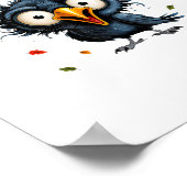 F-Caw-F Crow Pun Funny Bird Cawing Grunge Hallowee Poster (Hoek)