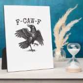 F-Caw-F Crow Pun Funny Bird Cawing Grunge Retro Cl Fotoplaat (Zijkant)