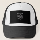 F-Caw-F Crow Pun Funny Bird Cawing Grunge Trucker Pet (Voorkant)
