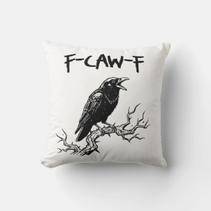 F-CAW-F Crow Raven Pun Kussen