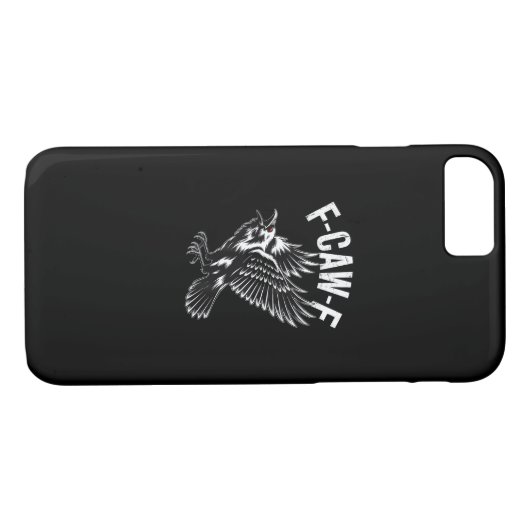F-Caw-F Crow Retro Classic Case-Mate iPhone Case (Achterkant (Horizontaal))