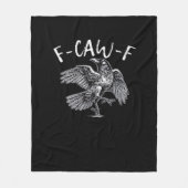 F-Caw-F Crow Retro Classic Fleece Deken (Voorkant)