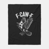 F-Caw-F Crow Retro Classic Fleece Deken (Voorkant)