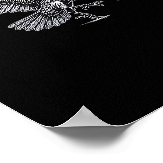 F-Caw-F Crow Retro Classic Poster (Hoek)