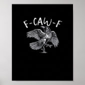 F-Caw-F Crow Retro Classic Poster (Voorkant)