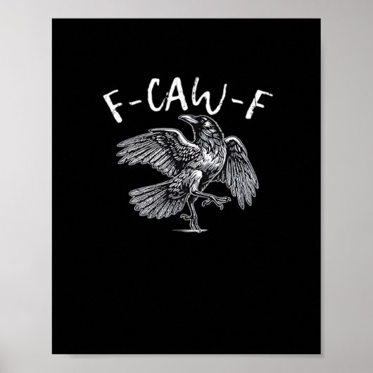 F-Caw-F Crow Retro Classic Poster (Voorkant)