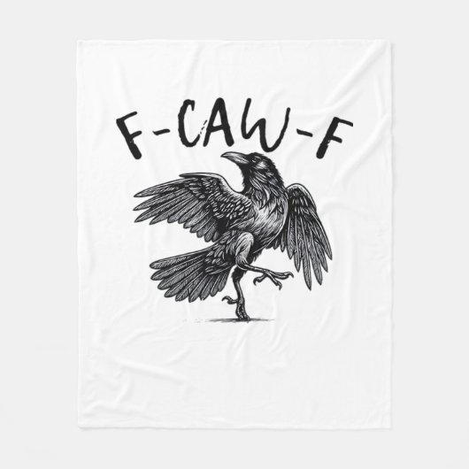 F Caw F Crow Retro Classic Style Fleece Deken (Voorkant)