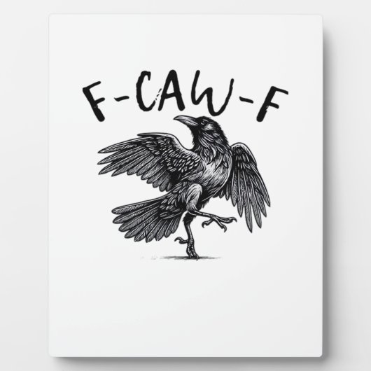 F Caw F Crow Retro Classic Style Fotoplaat (Voorkant)