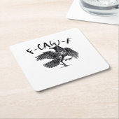 F Caw F Crow Retro Classic Style Kartonnen Onderzetters (Schuin)