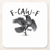F Caw F Crow Retro Classic Style Kartonnen Onderzetters (Voorkant)