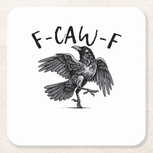 F Caw F Crow Retro Classic Style Kartonnen Onderzetters (Voorkant)