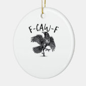 F Caw F Crow Retro Classic Style Keramisch Ornament (Links)
