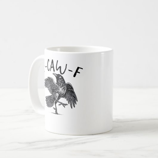 F Caw F Crow Retro Classic Style Koffiemok (Voorkant links)