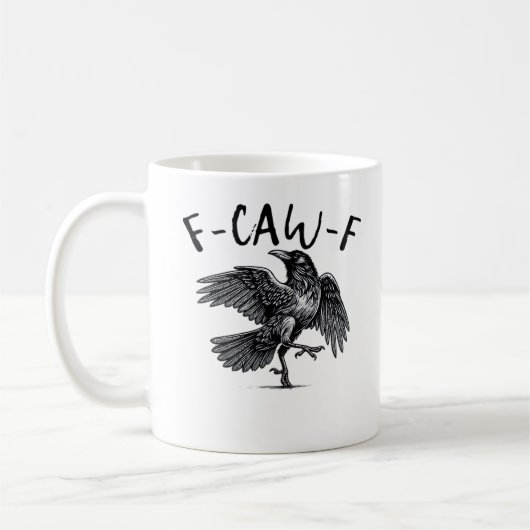 F Caw F Crow Retro Classic Style Koffiemok (Links)