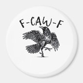 F Caw F Crow Retro Classic Style Magneet (Voorkant)