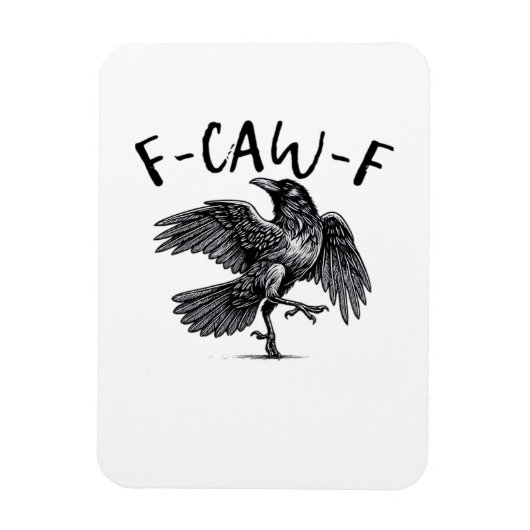 F Caw F Crow Retro Classic Style Magneet (Verticaal)