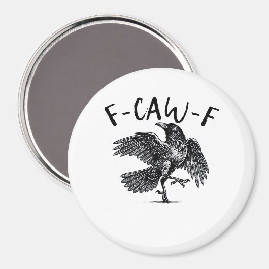 F Caw F Crow Retro Classic Style Magneet (Voorkant / Achterkant)