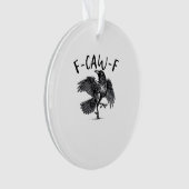 F Caw F Crow Retro Classic Style Ornament (voorkant)