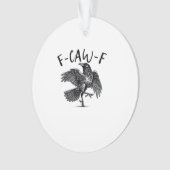 F Caw F Crow Retro Classic Style Ornament (voorkant)