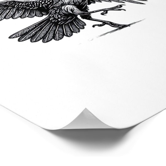 F Caw F Crow Retro Classic Style Poster (Hoek)