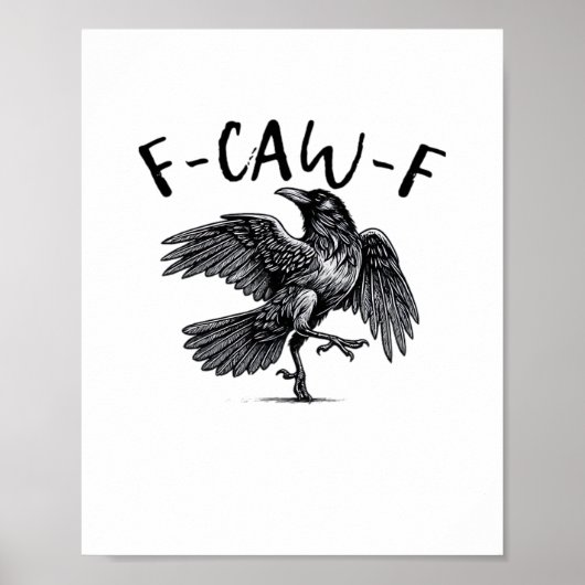 F Caw F Crow Retro Classic Style Poster (Voorkant)