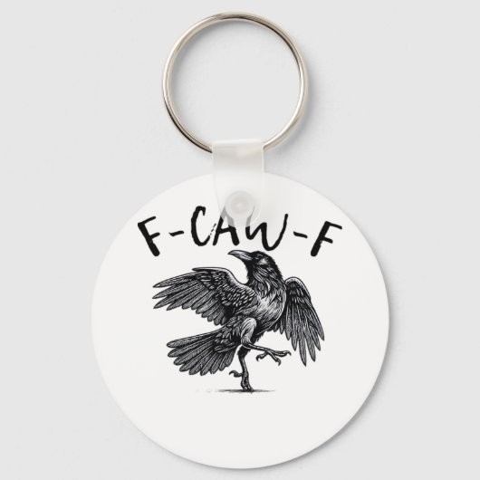 F Caw F Crow Retro Classic Style Sleutelhanger (Voorkant)
