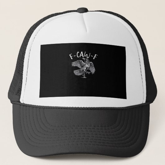 F-Caw-F Crow Retro Classic Trucker Pet (Voorkant)