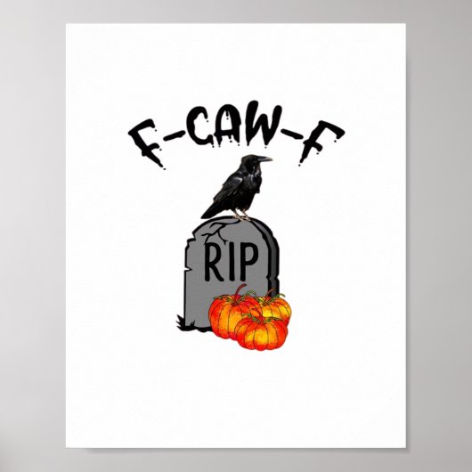 F Caw F Crow Retro Cool Poster (Voorkant)