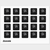 F-Caw-F Crow Retro Klassieker Vierkante Sticker (Vel)