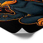 F Caw F Crow Shirt Funny Zen Raven Meditation Fawk Poster (Hoek)