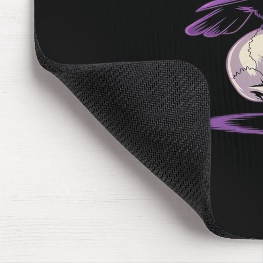 F-Caw-F Crow Skull Halloween Humor Graphic Design Muismat (Hoek)