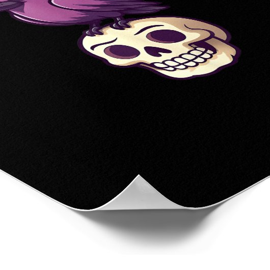 F-Caw-F Crow Skull Halloween Humor Graphic Design Poster (Hoek)