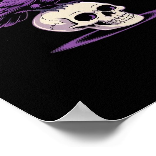 F-Caw-F Crow Skull Halloween Humor Graphic Design Poster (Hoek)