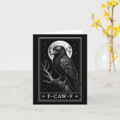 F-caw-f Crow Tarot Kaart Grappig Gotisch Halloween (Gele Bloem)