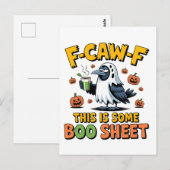 F-CAW-F Dit is een grappig boekenblad Spooky Briefkaart (Voorkant / Achterkant)