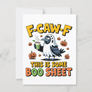 F-CAW-F Dit is een grappig boekenblad Spooky Briefkaart